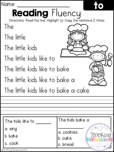 Free Printable First Grade 1st Grade Reading Worksheets