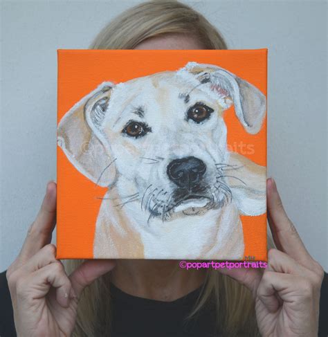 Hand Crafted Custom Pet Portrait Pet Portrait Dog Painting Custom Pet