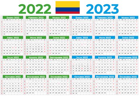 Calendario 2023 Colombiano Con Festivos 2022 Imagesee