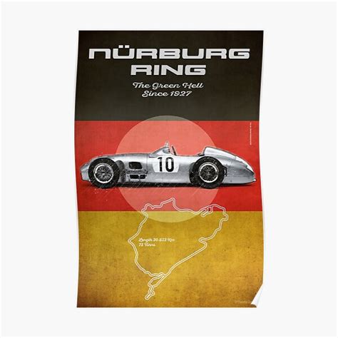 Nürburgring Racetrack Vintage Poster For Sale By Theodordecker
