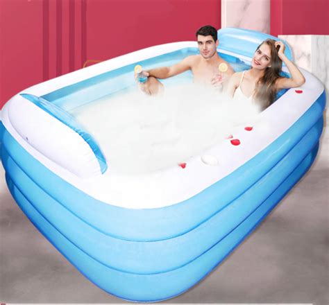 large inflatable 2 person bathtub adult outdoor indoor hot tub big portable bath for sale from