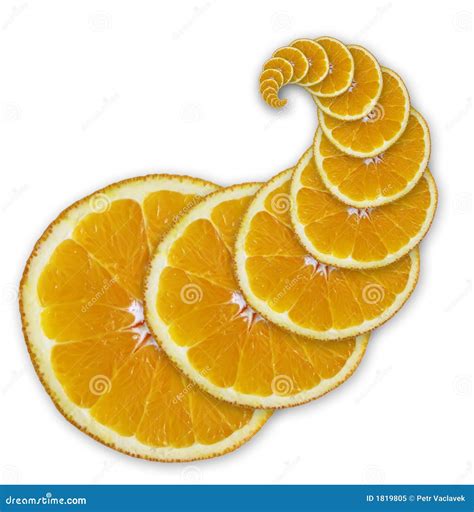 Orange Slices Spiral Stock Image Image Of Loads Fresh 1819805