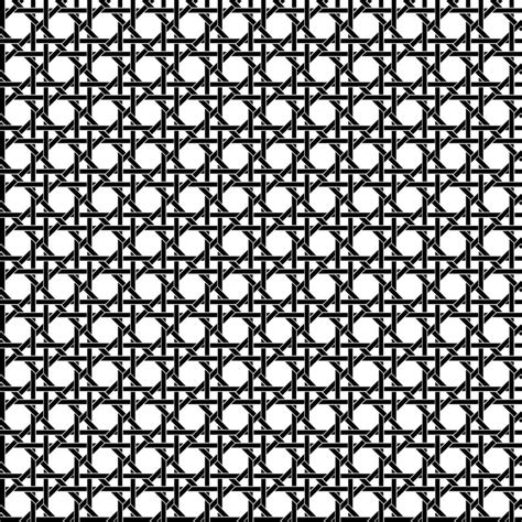 Seamless Black White Vector Caning Weave Pattern 13943326 Vector Art At
