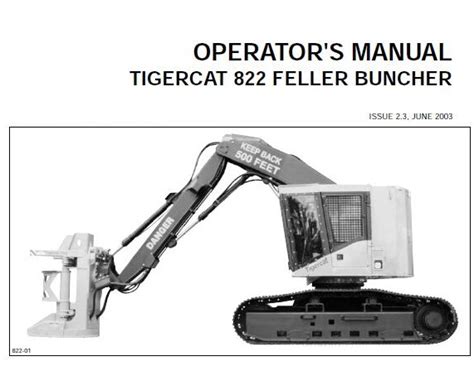 Tigercat Feller Buncher Operators Manual Service Repair