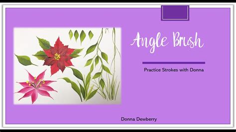 Learn To Paint FolkArt One Stroke Practice Strokes With Donna Angle