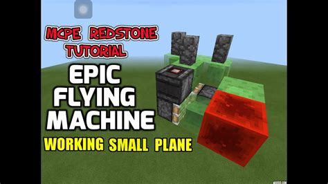 Epic Flying Machine Mcpe Redstone Tutorial Minecraft Pocket Edition