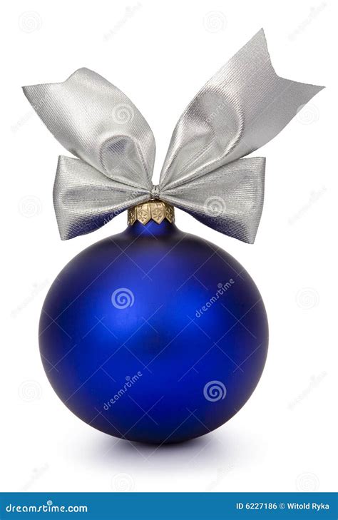 Christmas Blue Bauble Stock Photo Image Of Holiday Isolated 6227186
