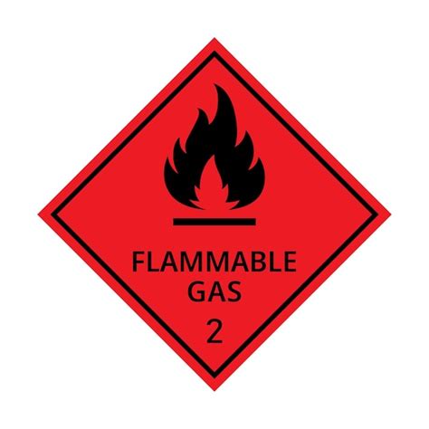 Premium Vector Flammable Gas Warning Sign Vector Illustration