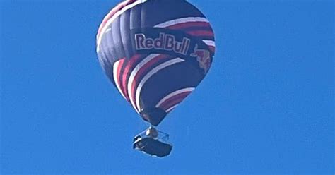red bull hot air balloon with skatepark in the sky spotted circling wiltshire live