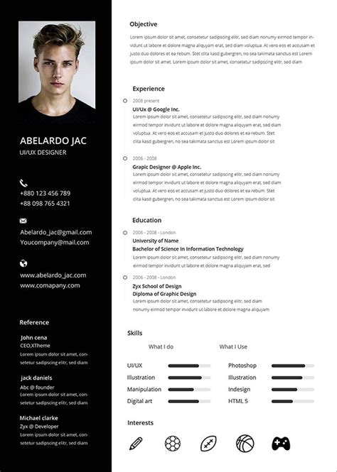This product is very easy to edit at home. 50 Free Resume/ CV Template In Photoshop PSD Format For ...