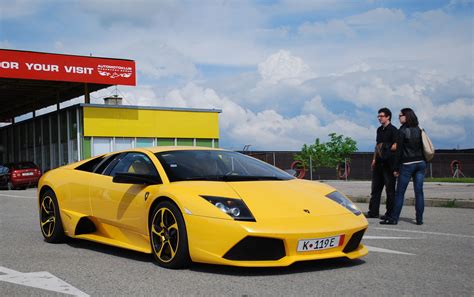 Lamborghini Murcielago Cars Coupe Supercars Italy Jaune Yellow