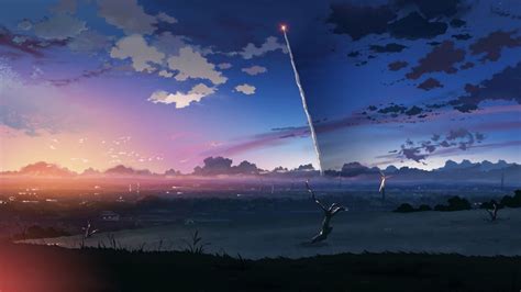 Landscape Anime Colorful Sky 5 Centimeters Per Second Wallpaper