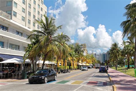 Ocean Drive Hotels And Buildings In Miami Beach Florida Editorial Stock Photo Image Of