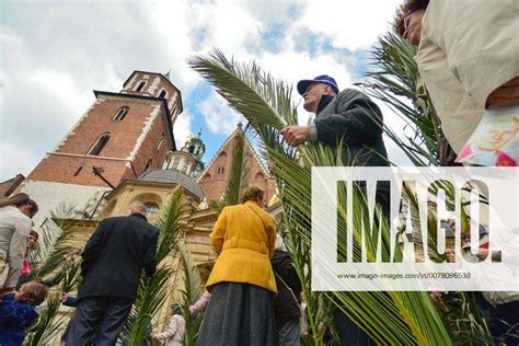 April 9 2017 Krakow Poland The Palm Sunday Celebration Inside The