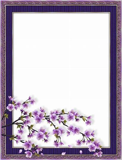 Purple Transparent Frame Flower Frames Clipart Lavender