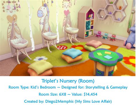 My Sims Love Affair — Triplets Nursery Room Room Type Kids Room