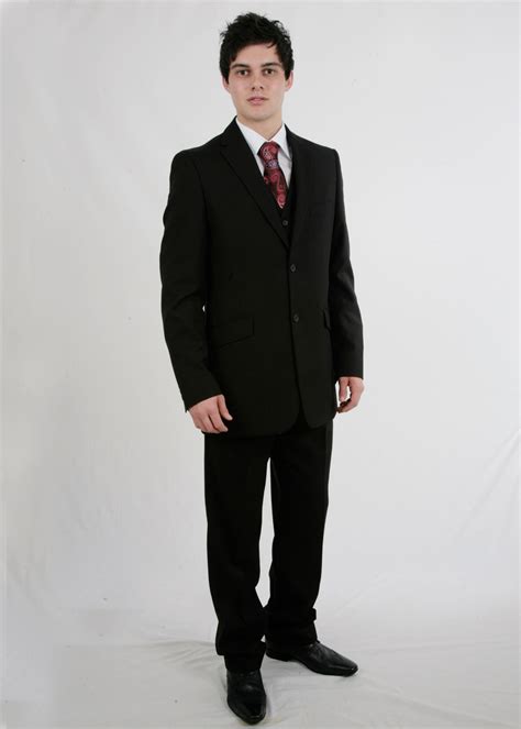 Three Piece Black Suit Tom Murphys Formal And Menswear