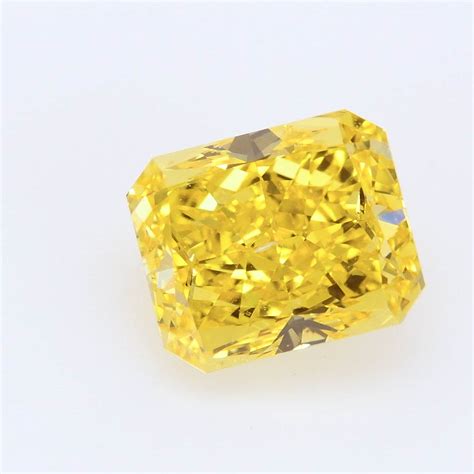 210 Carat Fancy Vivid Yellow Diamond Radiant Shape Si2 Clarity Gia