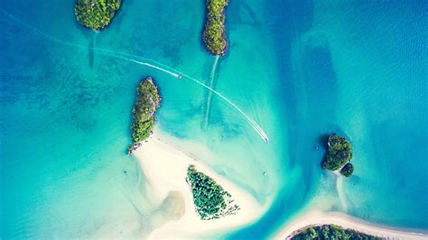 Desktop Wallpaper Islands Aerial View Summer Vacation