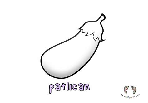 patlıcan boyama Mor meyve ve sebze boyama eggplant coloring