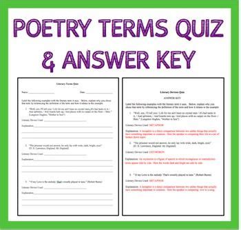 Learn vocabulary, terms and more with flashcards, games and other study tools. Poetry terms quiz | Student, Keys and Quizes