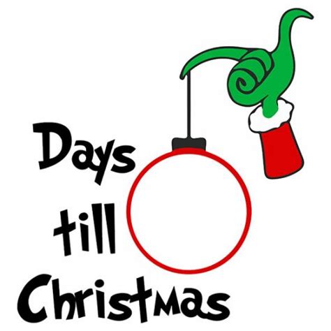 Grinch Countdown Ornamnet Days Till Christmas Svg Free