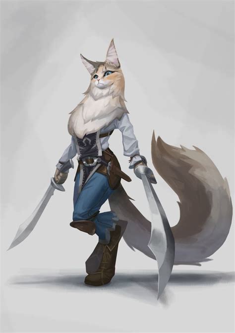 Tabaxi Style Cat Character Character Art Fantasy Character Design