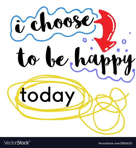 I Choose To Be Happy Today Quote Sign Royalty Free Vector