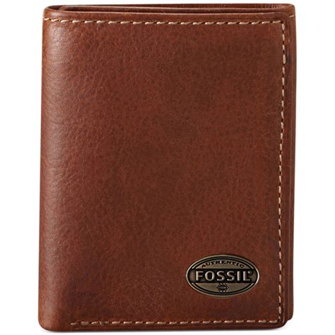 Fossil Estate Zip Trifold Wallet In Brown For Men Cognac Lyst