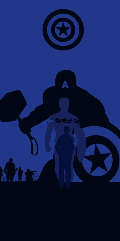 1080x2160 Captain America Avengers Endgame 4k Minimalism One Plus 5t