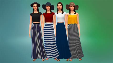My Sims 4 Blog High Waisted Maxi Skirts By Marvinsims