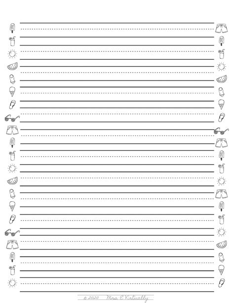 2nd Grade Lined Writing Paper Printable Pumpkin Writing Paper