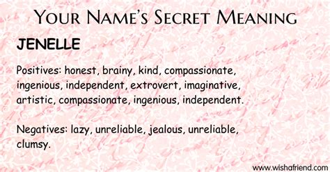 Name Secrets Of Jenelle