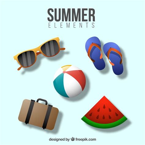 Free Vector Pack Summer And Beach Elements