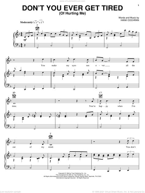 Nelson Dont You Ever Get Tired Of Hurting Me Sheet Music For Voice