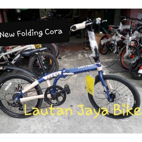 Jual Sepeda Folding 20 Lipat United Cora Frame Alloy Rem Cakram New