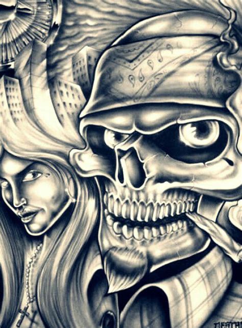 Pin By Maxi Sommerfeld On Drawing Artwork Chicano Art Chicano Art Tattoos Skull Art Drawing