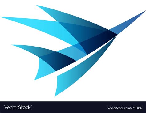 Airplane Abstract Logo Royalty Free Vector Image