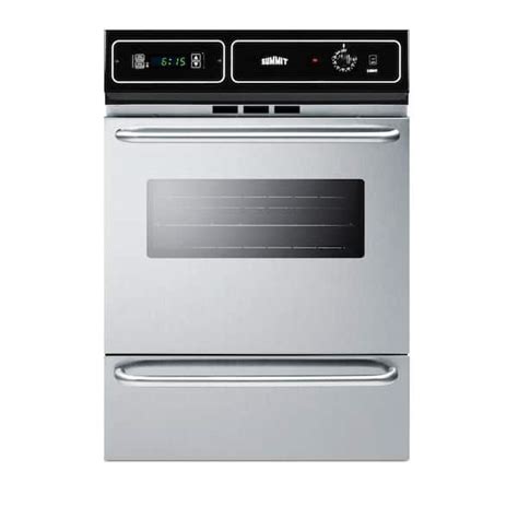 Summit Appliance 24 In Single Gas Wall Oven In Stainless Steel