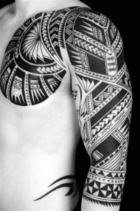 50 Polynesian Chest Tattoo Designs For Men Tribal Ideas Video