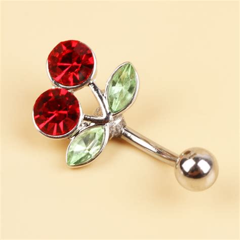 Aliexpress Com Buy Fashion Body Jewelry Surgical Steel Red Cherry