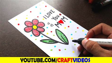 How To Draw Mothers Day Card Mothers Day Drawings Youtube Mothers