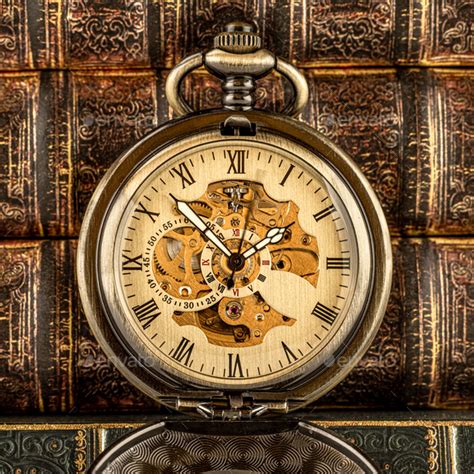 Antique Clock Dial Close Up Vintage Pocket Watch Stock Photo By Cookelma