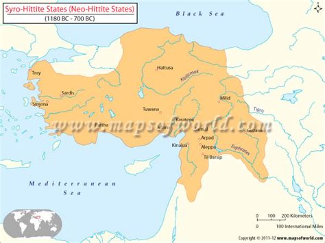 Syro Hittite States Map Ancient Syro Hittite Civilization