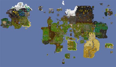 Full World Map With Black Spots Filled In R2007scape