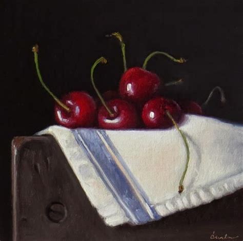Daily Paintworks Still Life With Cherries Original Fine Art For