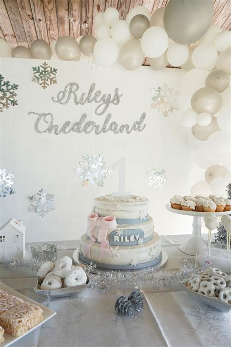 Winter Onederland Babys First Birthday Party Kay Buell Winter