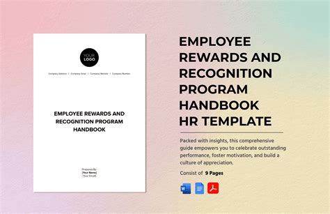 Employee Rewards And Recognition Program Handbook Hr Template In Word Pdf Google Docs