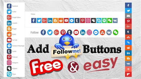 Follow Buttons Generator How To Create And Add Social Follow Button For
