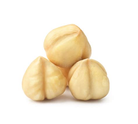 Pile Of Peeled Hazelnuts On A White Background Stock Photo Image Of